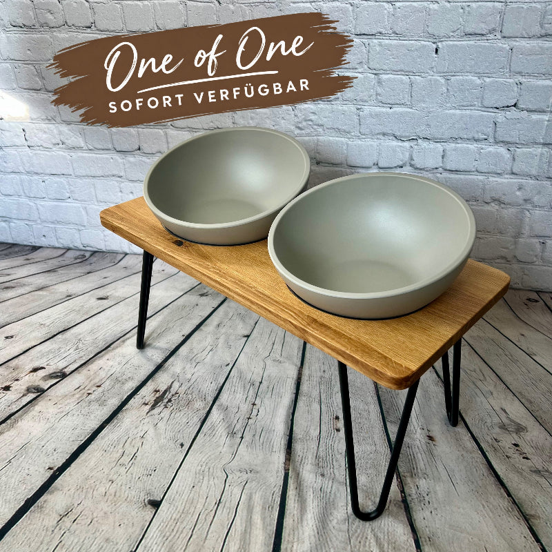 Futterstation Urban Edge mit Betonoptik Näpfen für Grosse Hunde - sofort verfügbares Einzelstueck