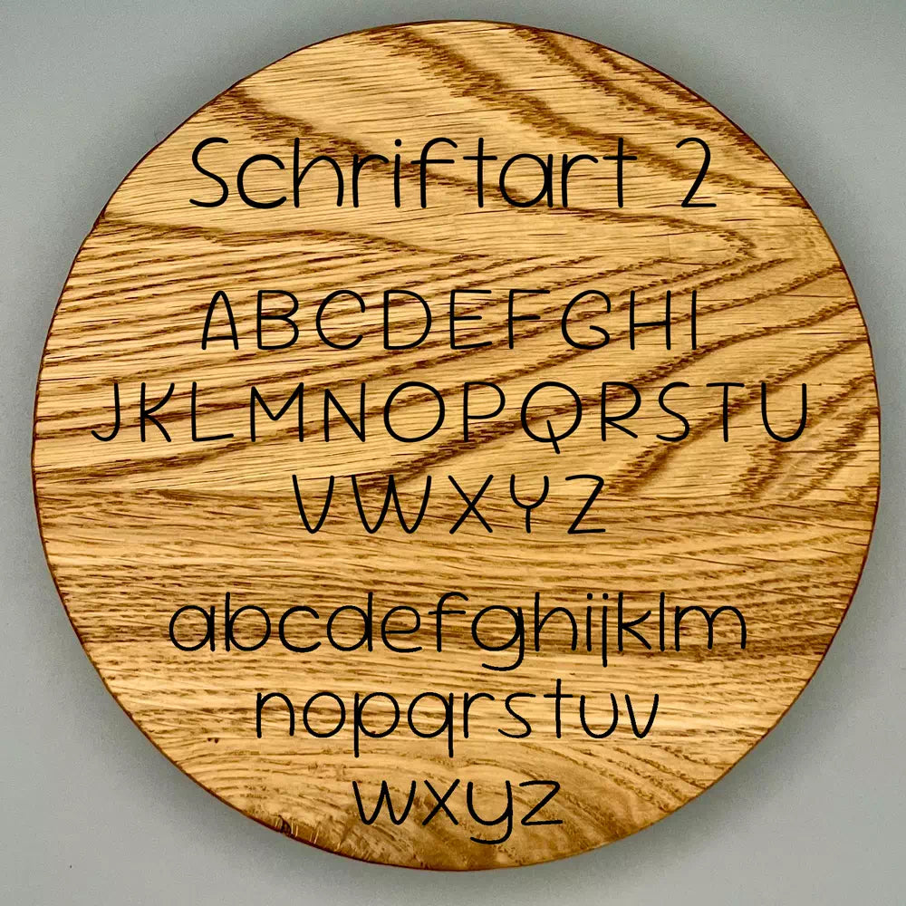 Beispiel für den Textstil einer Futterstation mit Personalisierung - Schriftart 2