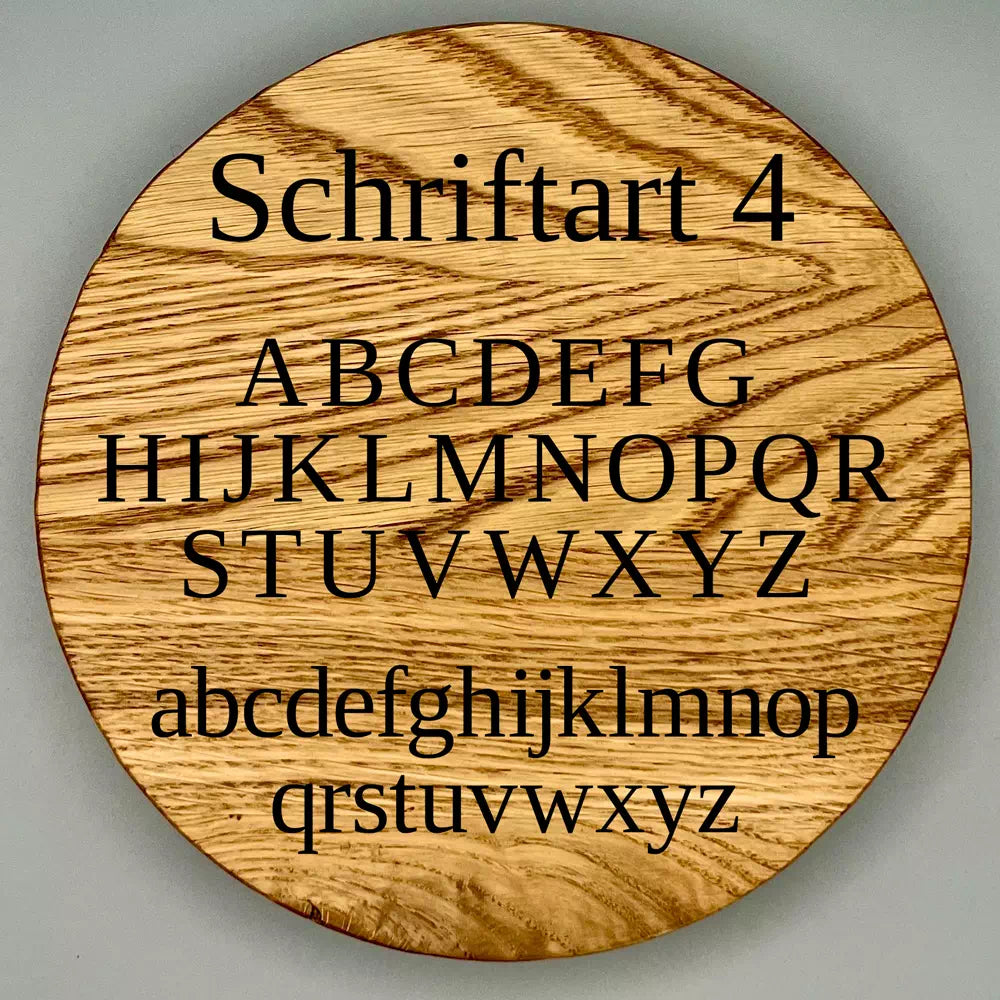 Beispiel für den Textstil einer Futterstation mit Personalisierung - Schriftart 4