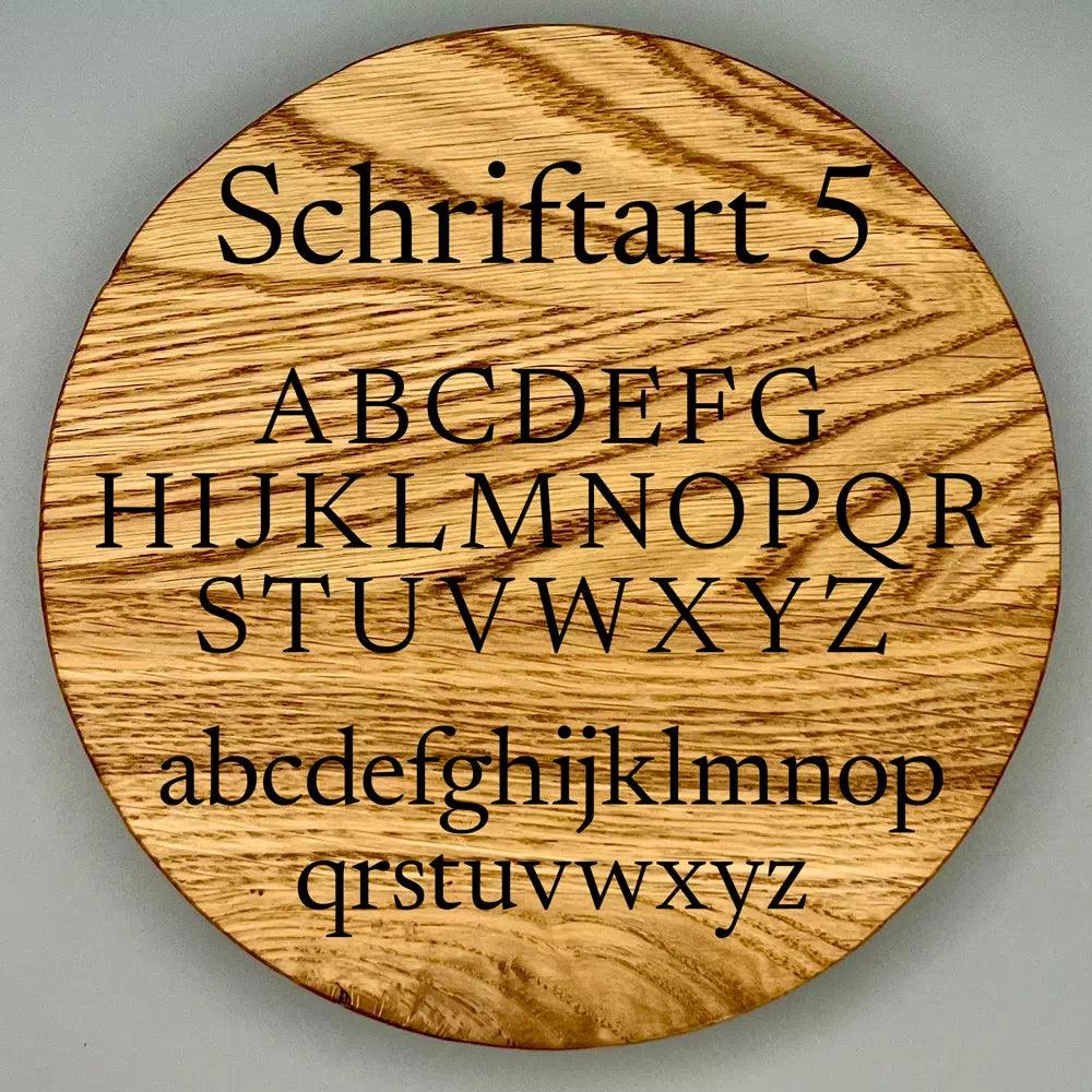 Beispiel für den Textstil einer Futterstation mit Personalisierung - Schriftart 5