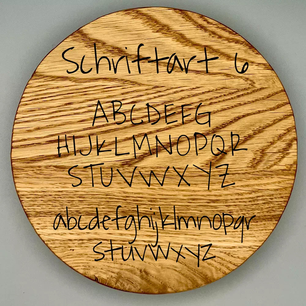Beispiel für den Textstil einer Futterstation mit Personalisierung - Schriftart 6